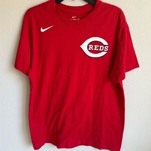 Men’s Red The Nike Tee MLB Cincinnati Reds Short Sleeve Sporty Joey Votto Shirt